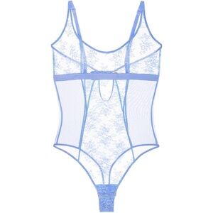 Elegant Lace Bodysuit in Blue - Journelle Romy Bodysuit